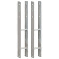 Vidaxl gemahlene Anker 2 Stk. 8x6x60 cm verzinkter Stahl Silber gefärbt