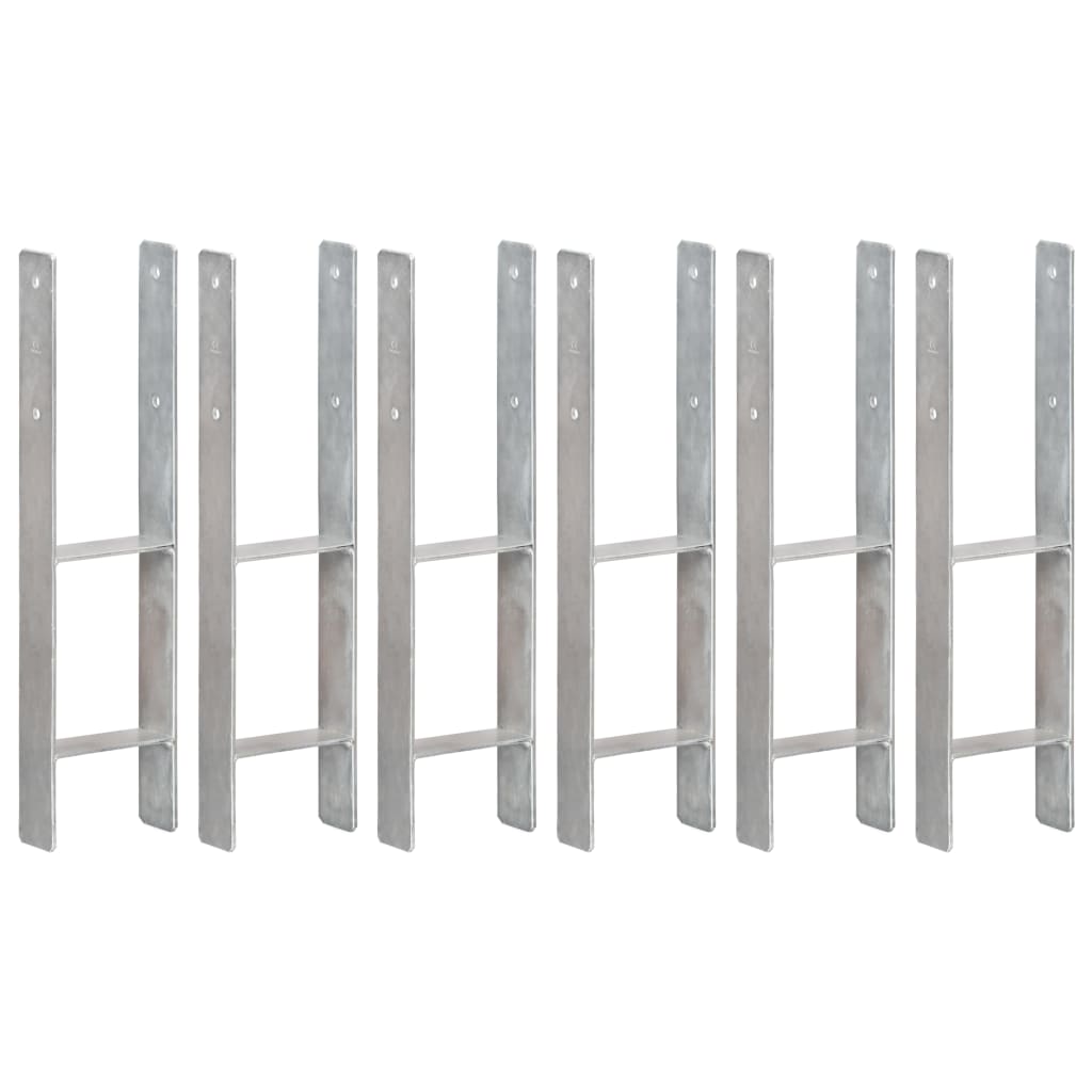 Vidaxx gemahlene Anker 6 Stück 14x6x60 cm verzinkter Stahl silberfarben