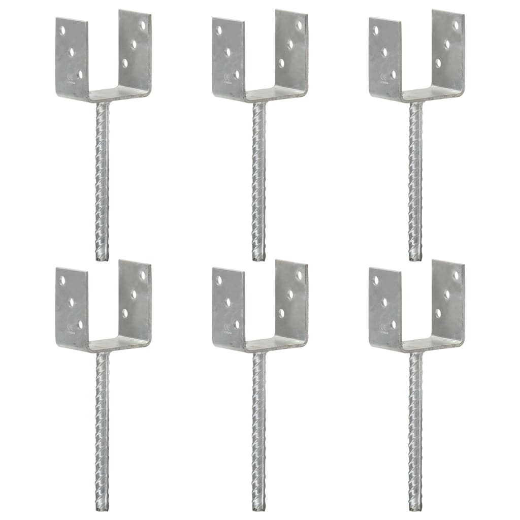 Vidaxl gemahlene Anker 6 Stcs 9x6x30 cm galvanisierter Stahl Silber gefärbt