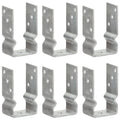 Vidaxl gemahlene Anker 6 Stück 8x6x15 cm verzinkter Stahl Silber gefärbt