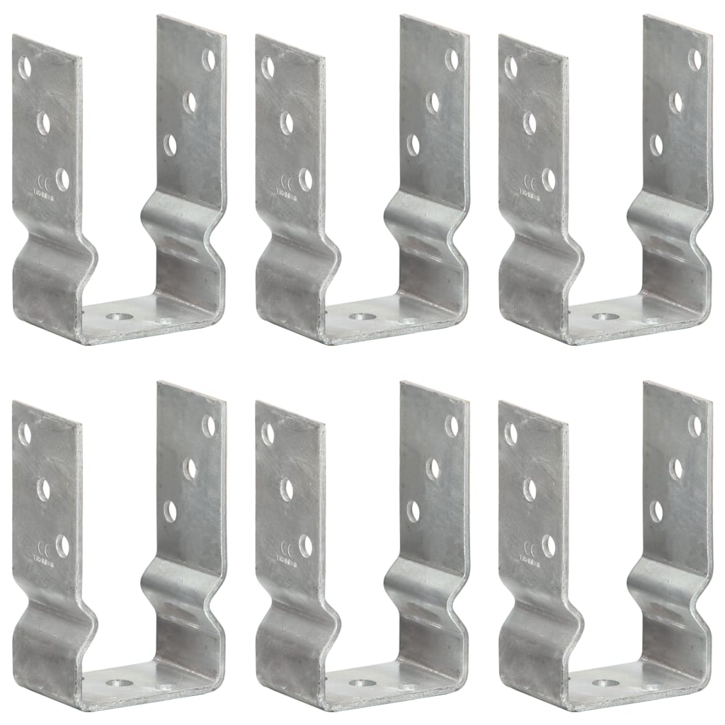 Vidaxl gemahlene Anker 6 Stück 8x6x15 cm verzinkter Stahl Silber gefärbt