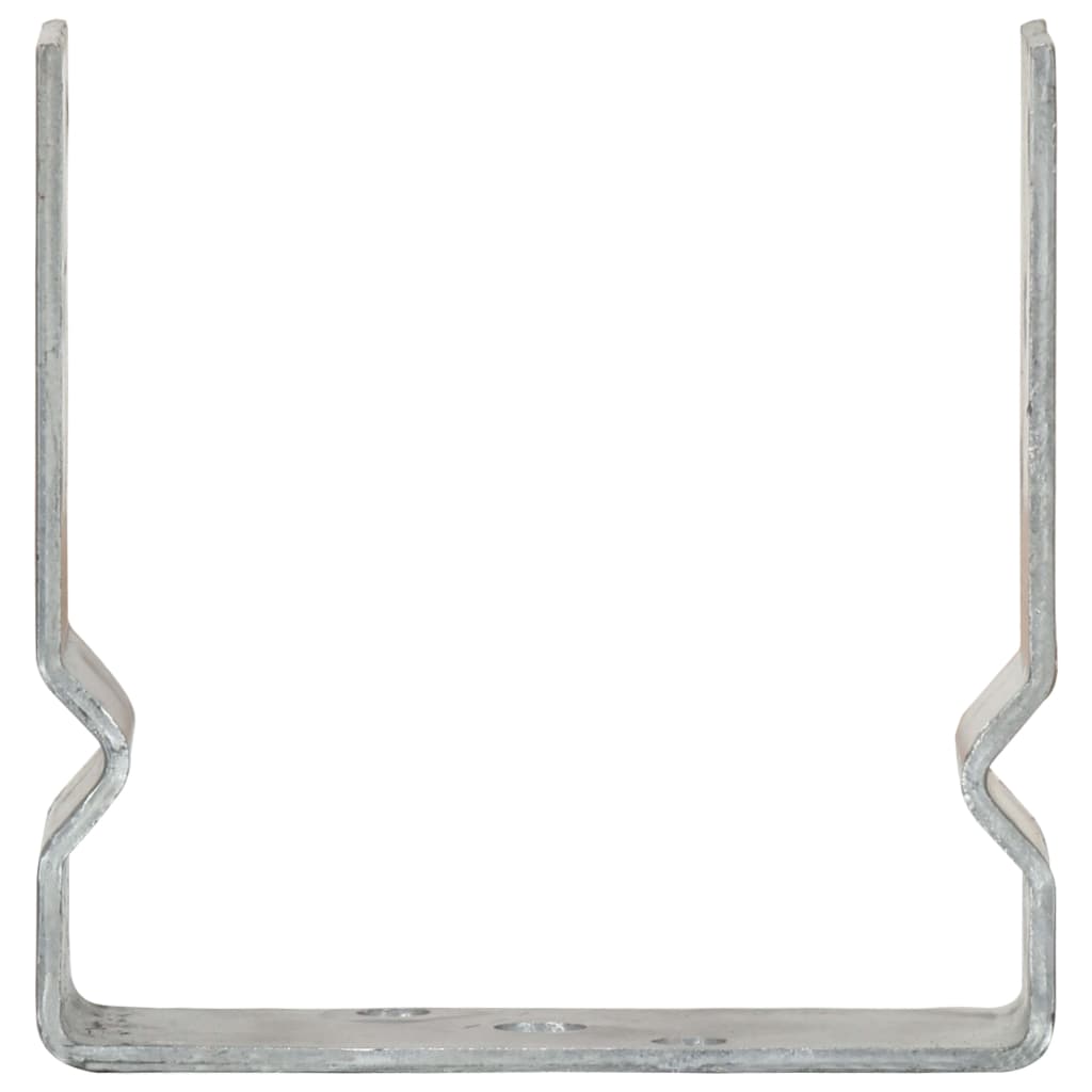 VidaXL Bodenanker, 6 Stück, 14 x 6 x 15 cm, verzinkter Stahl, silberfarben