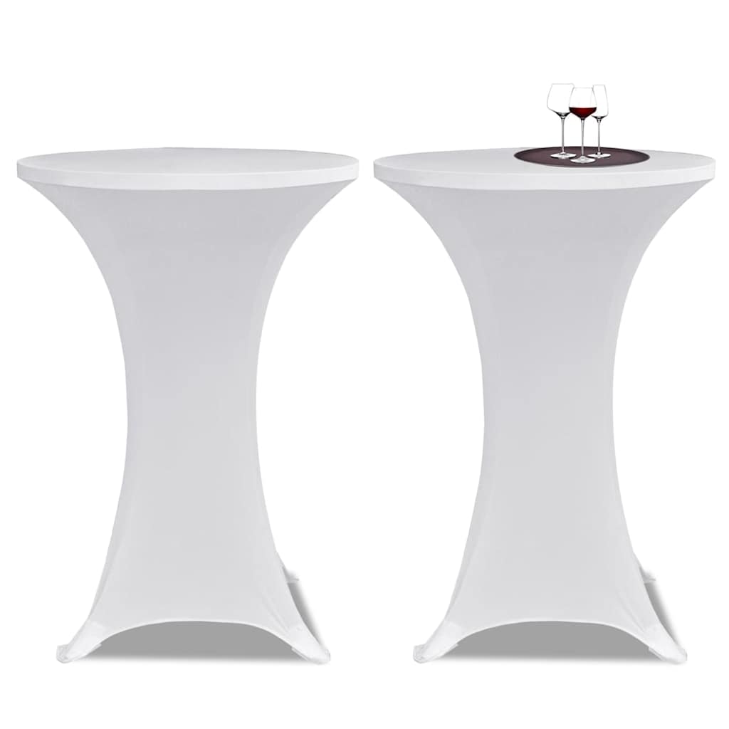 Vidaxl statafelhoes 4 st stretch ø70 cm wit
