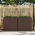 Vidaxl plantenbak verhoogd met 4 potten 2 st poly rattan bruin