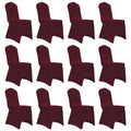 Vidaxl stoelhoezen stretch 12 st bordeauxrood