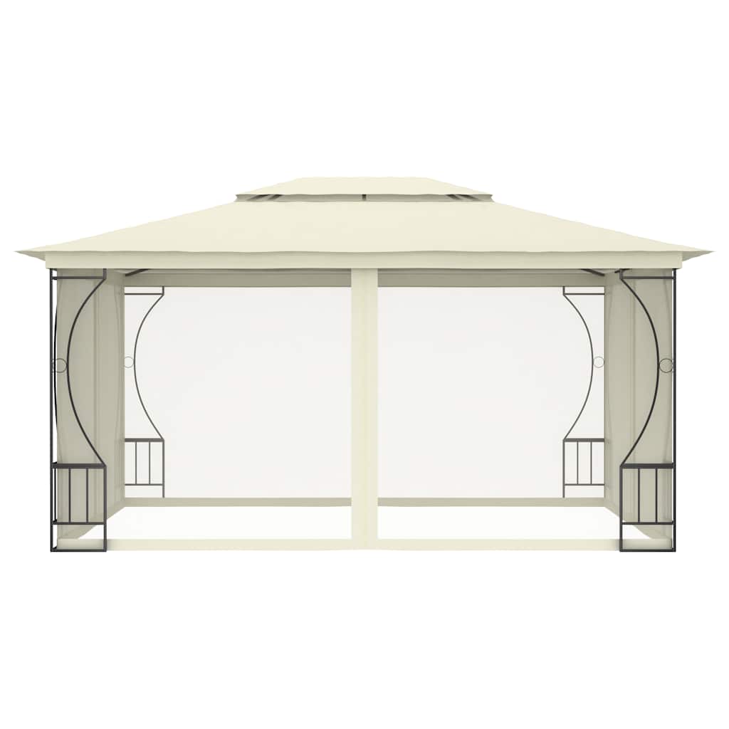 Vidaxxl -Laube mit Netzen 300x400x265 cm cremefarben