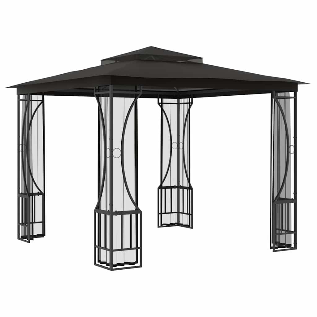 Vidaxl -Laube mit Netzen 300x300x265 cm Anthrazitfarben