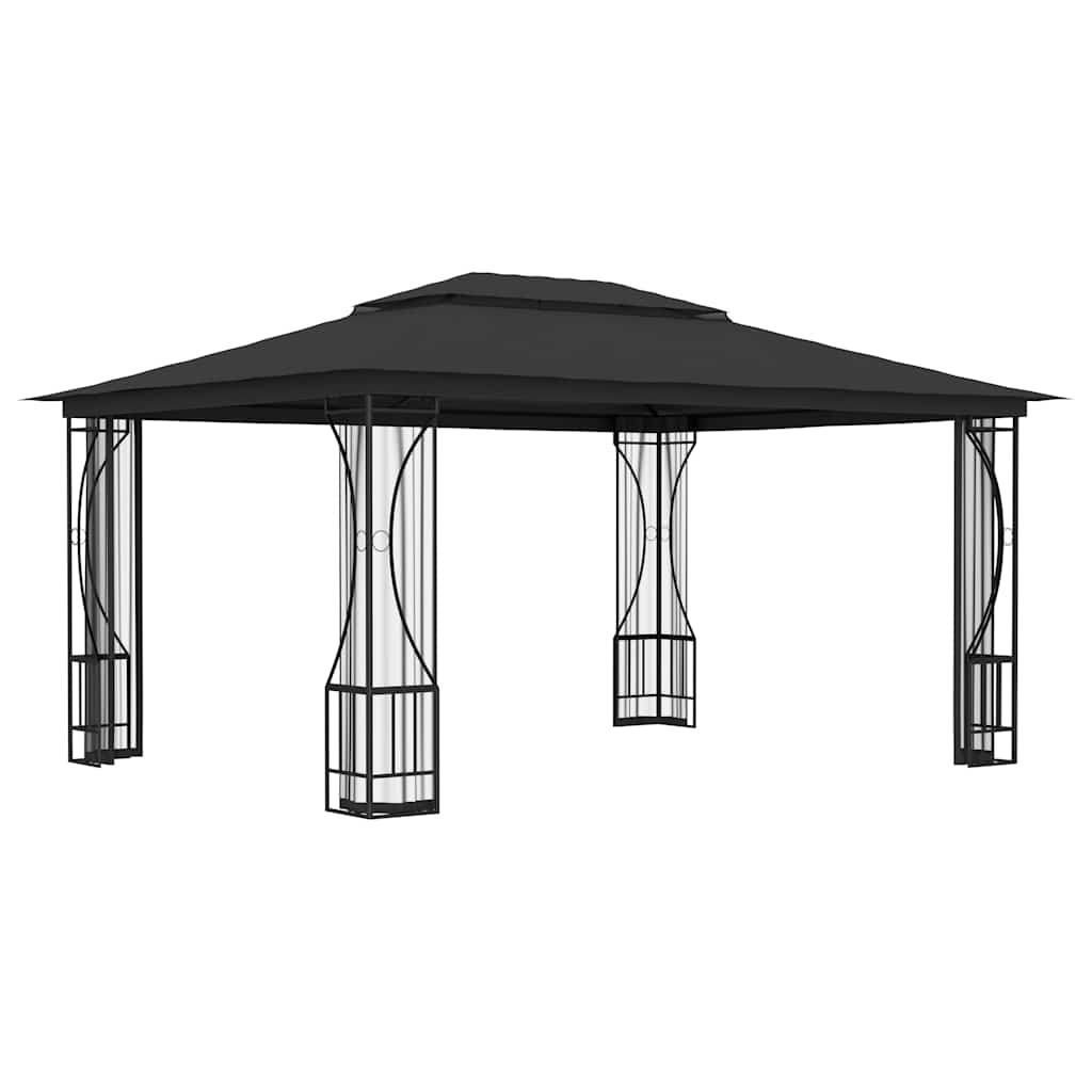 VidaXL - Laube mit Netzen 300x400x265 cm Anthrazit - lackiert