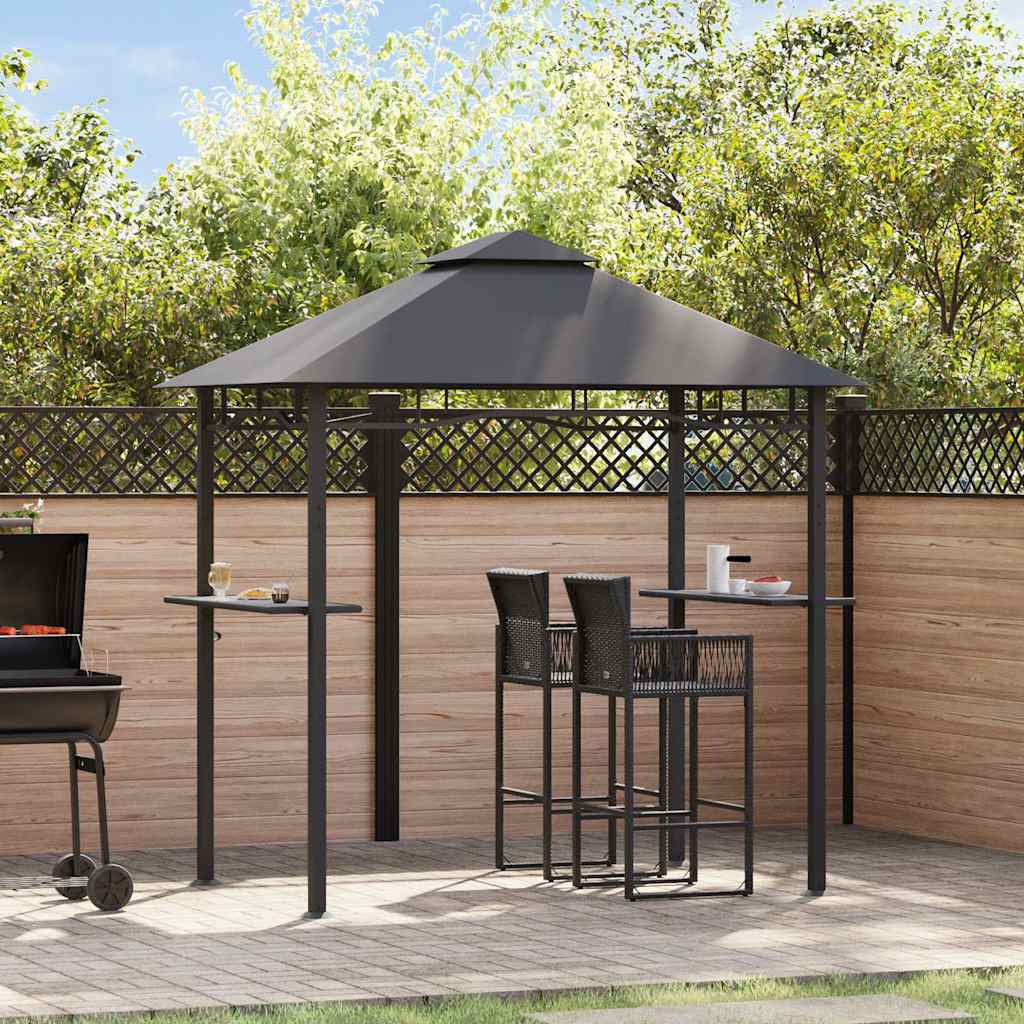 VIDAXL - Grillpavillon 240x150x255 cm Stahl - Anthrazit