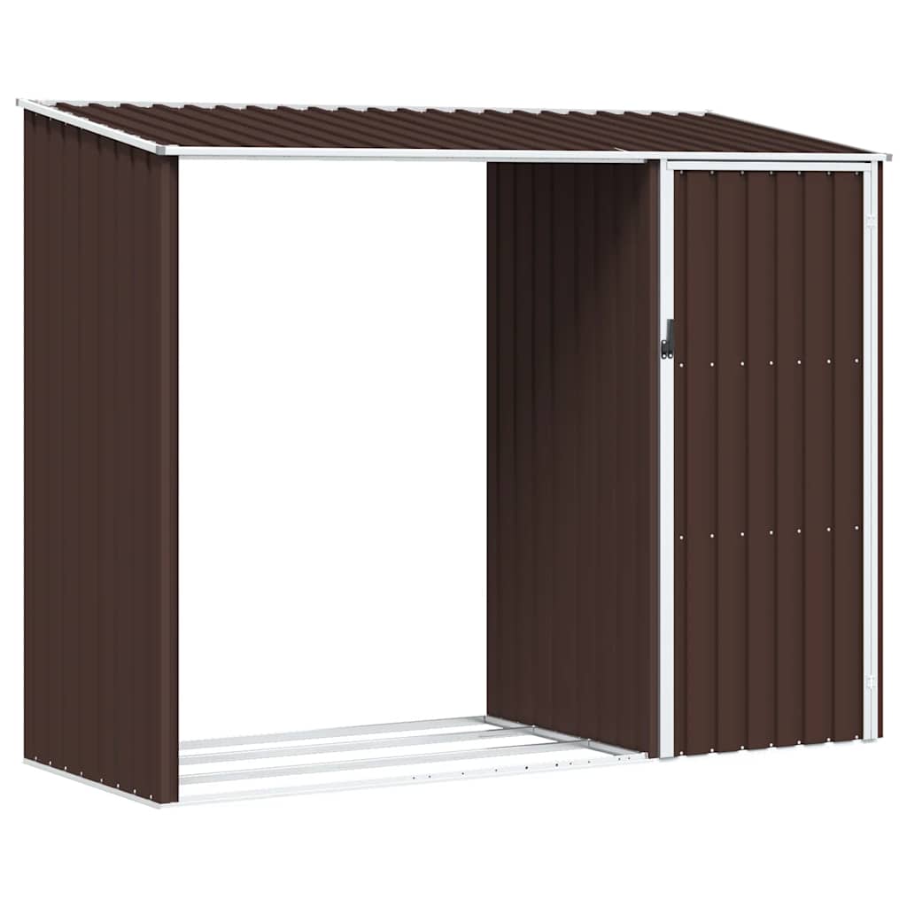 Vidaxx Brennholzschuppen 245x98x159 cm verzinkt Stahlbraun