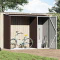 Vidaxx Brennholzschuppen 245x98x159 cm verzinkt Stahlbraun