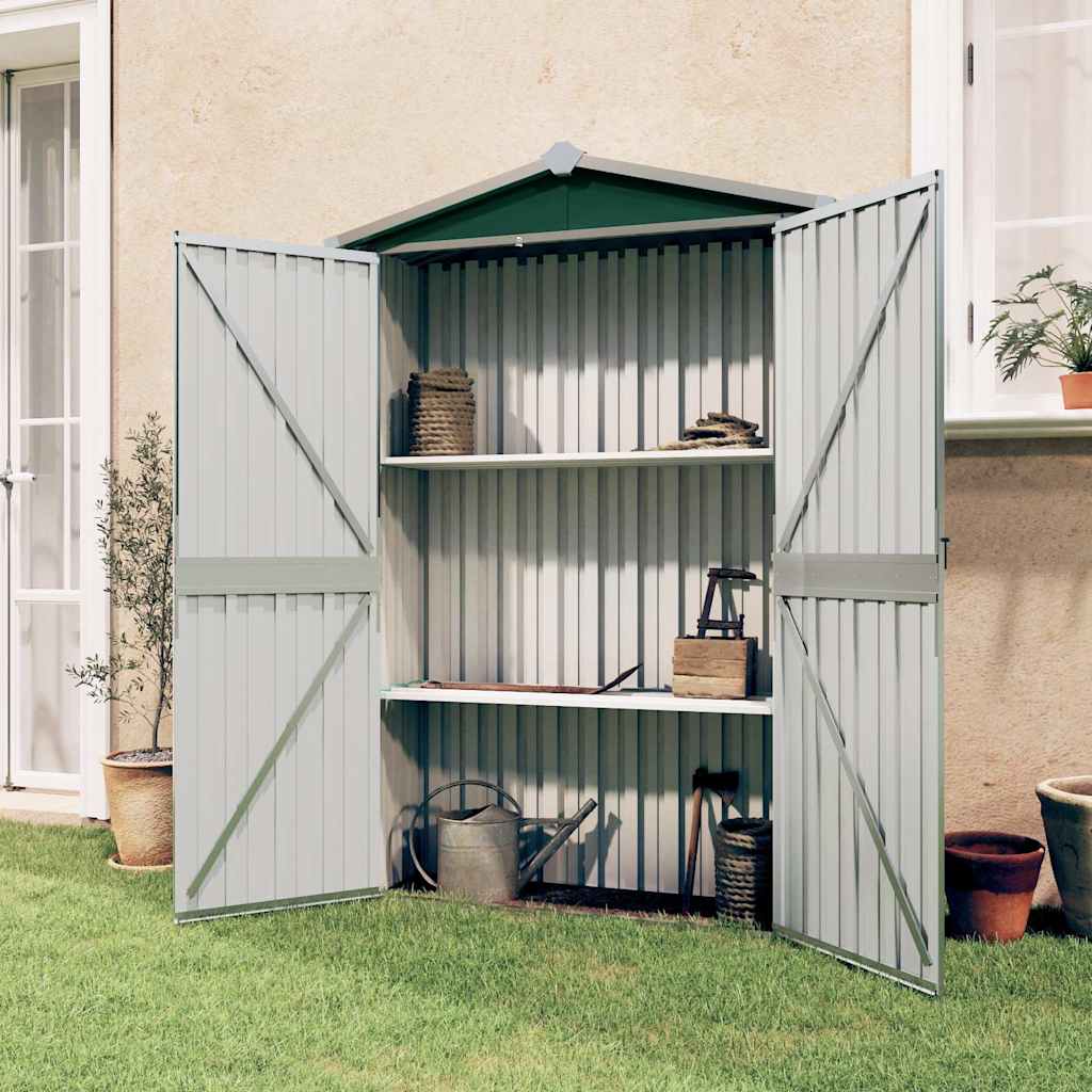 Vidaxl tuinschuur 116x45x175 cm gegalvaniseerd staal groen