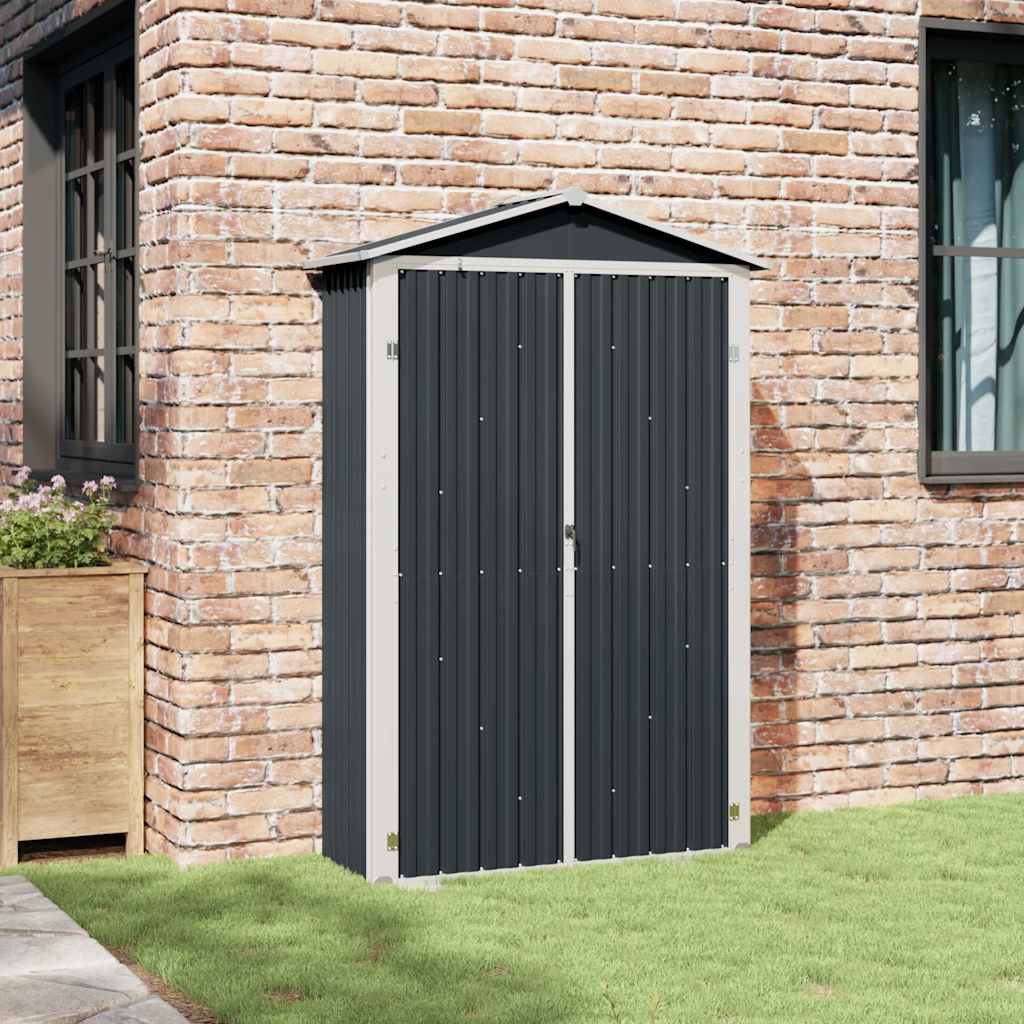 VidaXL Gartenhaus 116x45x175 cm, verzinktes Stahlgrau