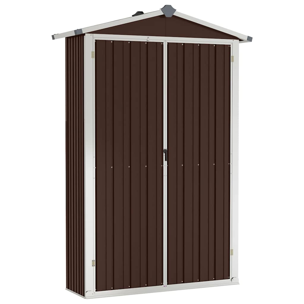 VidaXL Gartenhaus 116x45x175 cm verzinkt Stahlbraun