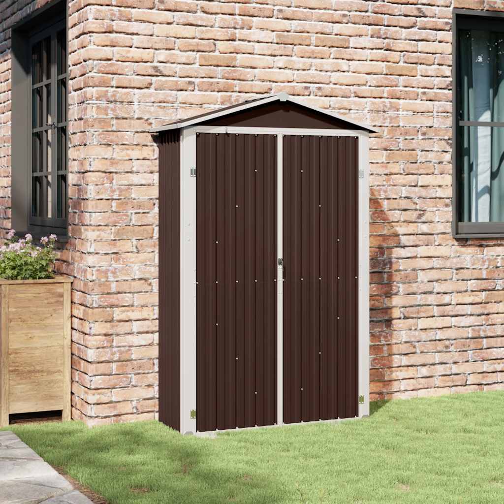 VidaXL Gartenhaus 116x45x175 cm verzinkt Stahlbraun