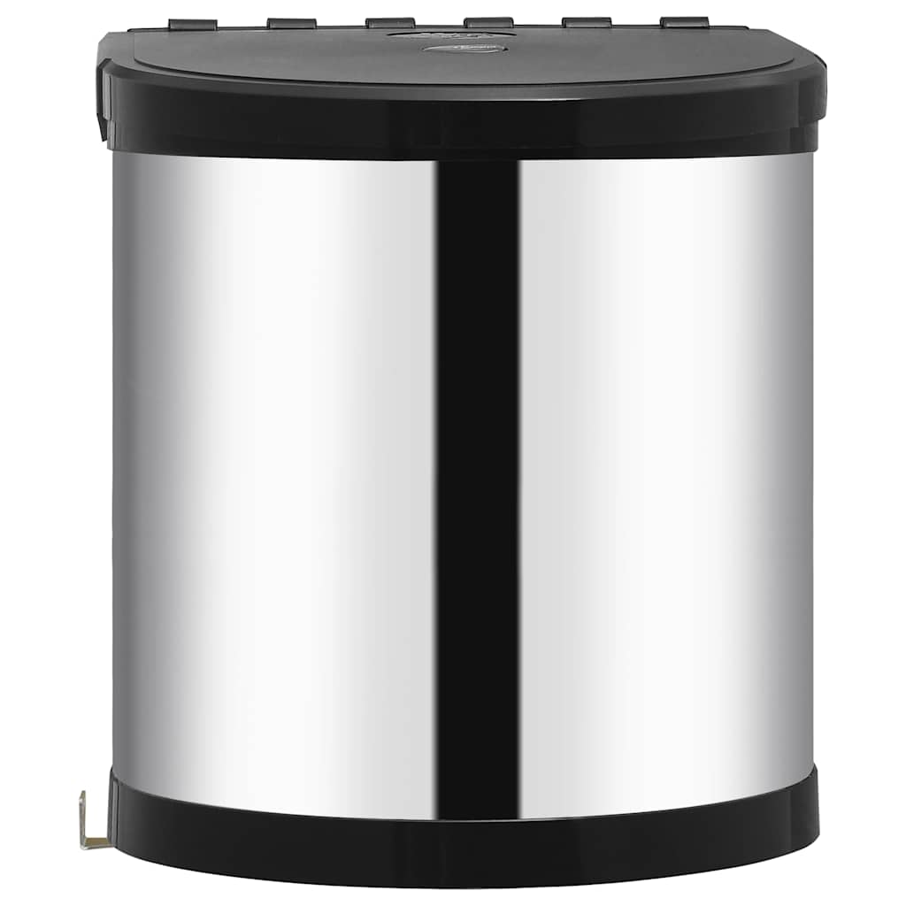 VidaXL Einbau-Küchenabfalleimer 12 l Edelstahl
