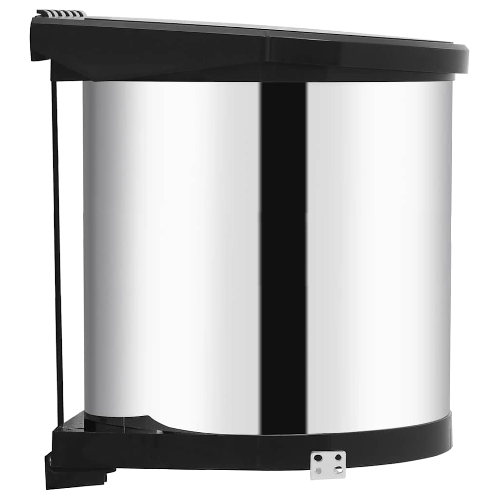 VidaXL Einbau-Küchenabfalleimer 12 l Edelstahl