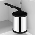 VidaXL Einbau-Küchenabfalleimer 12 l Edelstahl