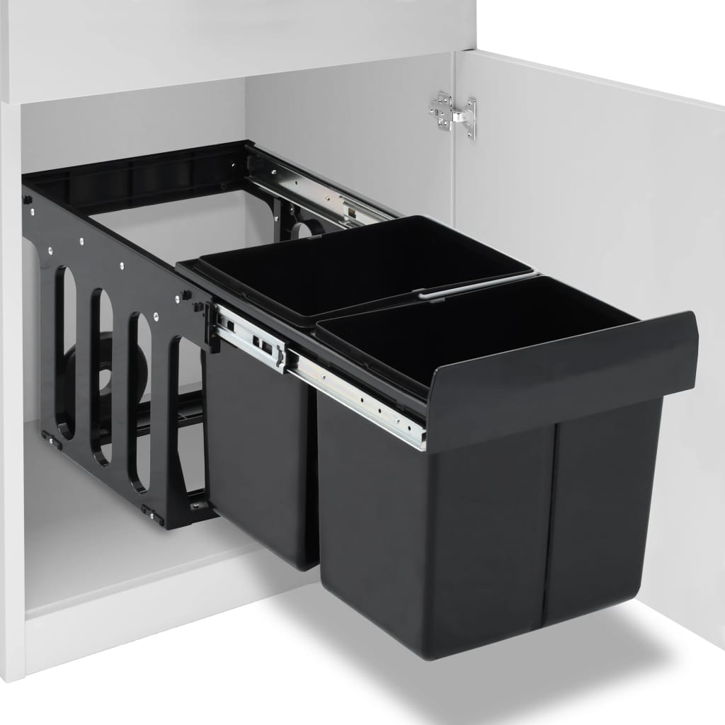 Vidaxl eingebauter Mülleimer, der 36 l Soft-Close-Close ausdehnt