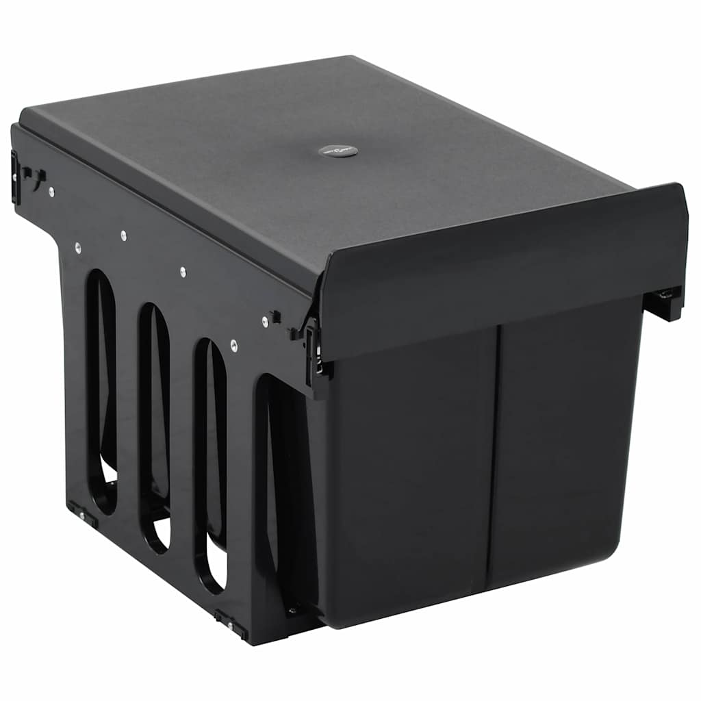 Vidaxl eingebauter Mülleimer, der 36 l Soft-Close-Close ausdehnt