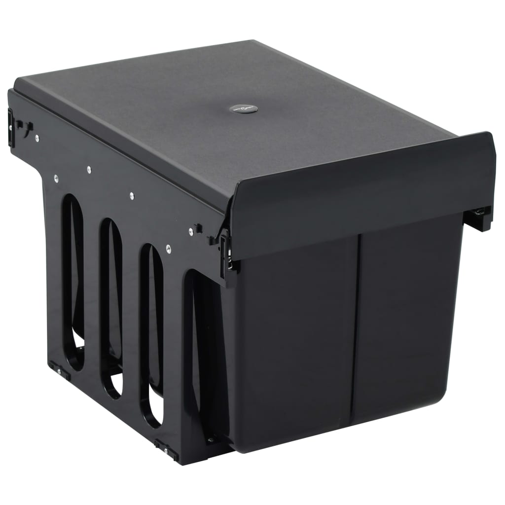 Vidaxl eingebauter Mülleimer, der 36 l Soft-Close-Close ausdehnt