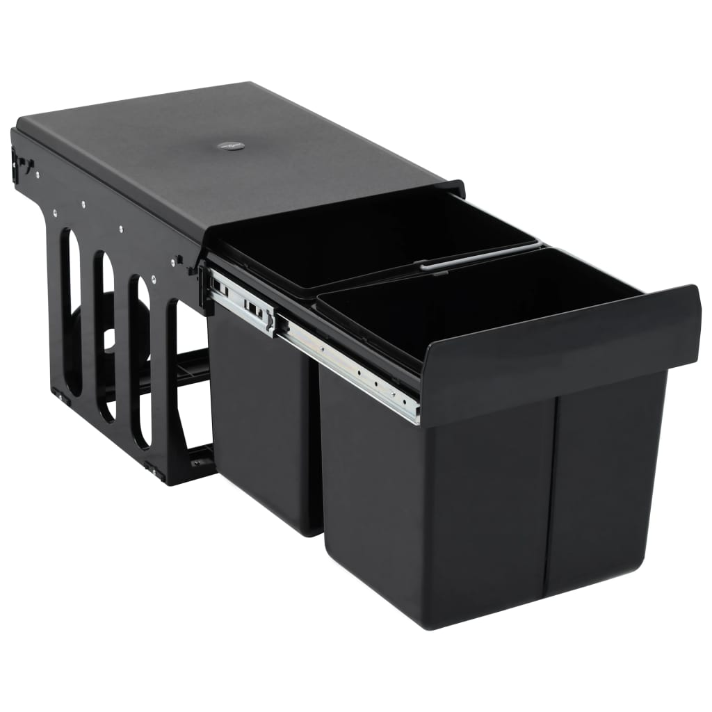 Vidaxl eingebauter Mülleimer, der 36 l Soft-Close-Close ausdehnt
