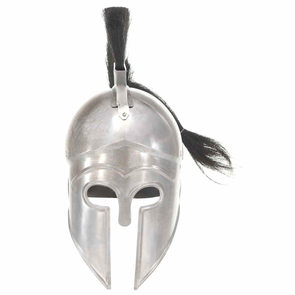 VidaXL Soldatenhelm, griechische Replik, LARP, Stahl, silberfarben