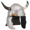 VidaXL Wikingerhelm Fantasy LARP Stahl silberfarben