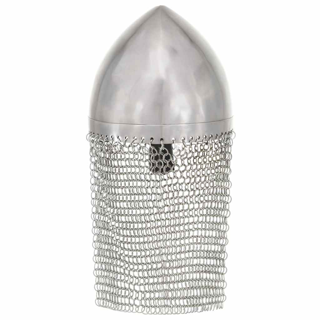 Vidaxl ridderhelm replica larp staal zilverkleurig