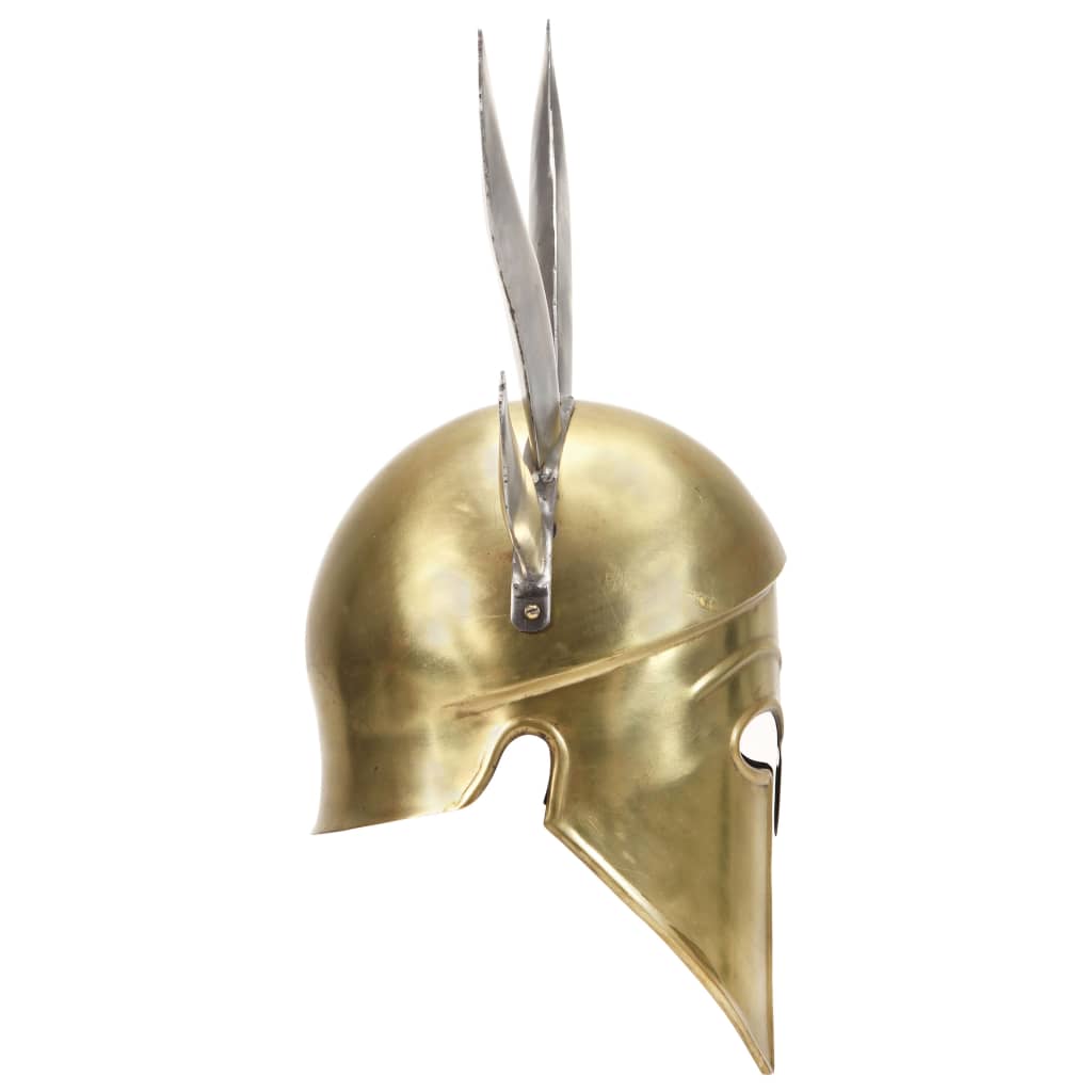 VidaXL Soldatenhelm, griechische Replik, LARP, Stahl, Messingfarben