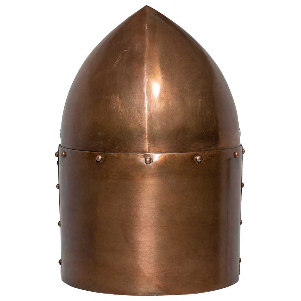 Vidaxl ridderhelm middeleeuws replica larp staal koperkleurig
