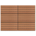 Vidaxl tegels 6 st 1m² 60x30 cm hkc bruin