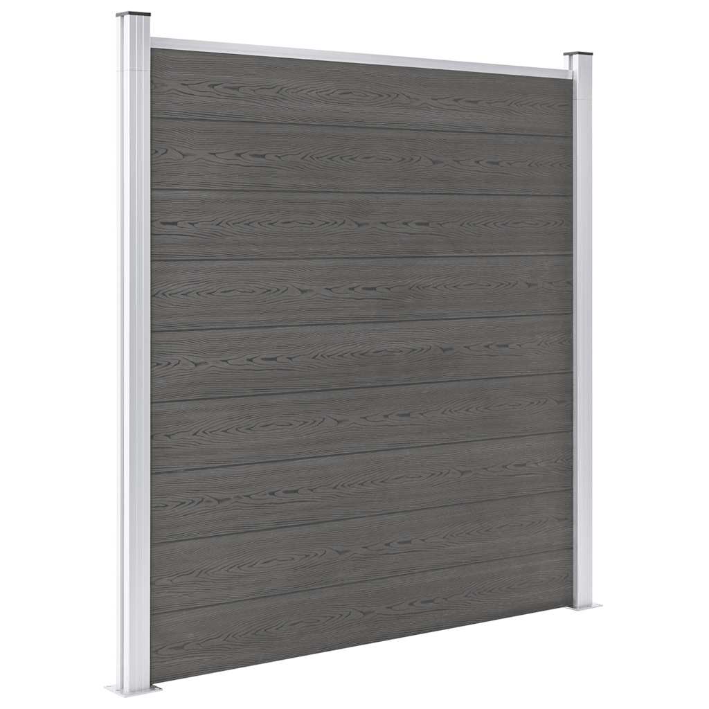 Vidaxl schutting 180x186 cm hkc grijs