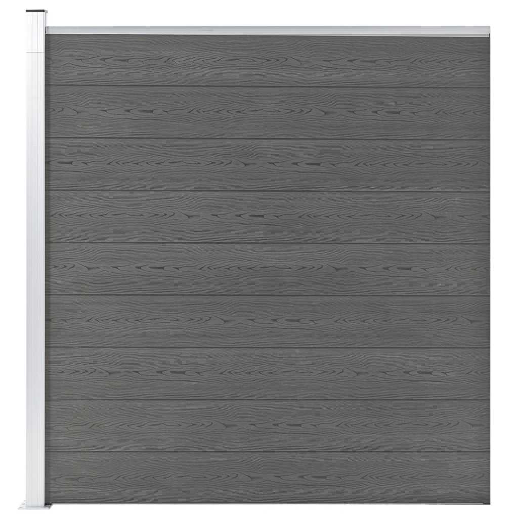 Vidaxl schutting 175x186 cm hkc grijs