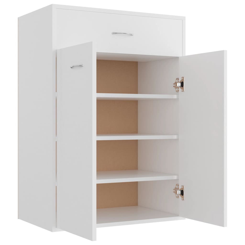 VIDAXL -Schuhschrank 60x35x84 cm ordentliches Holz weiß