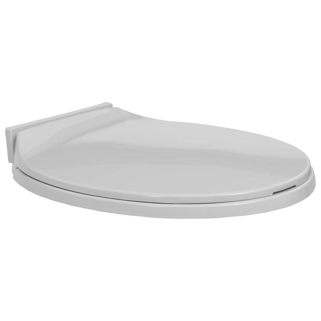 VidaXL WC-Sitz mit Absenkautomatik, oval, hellgrau