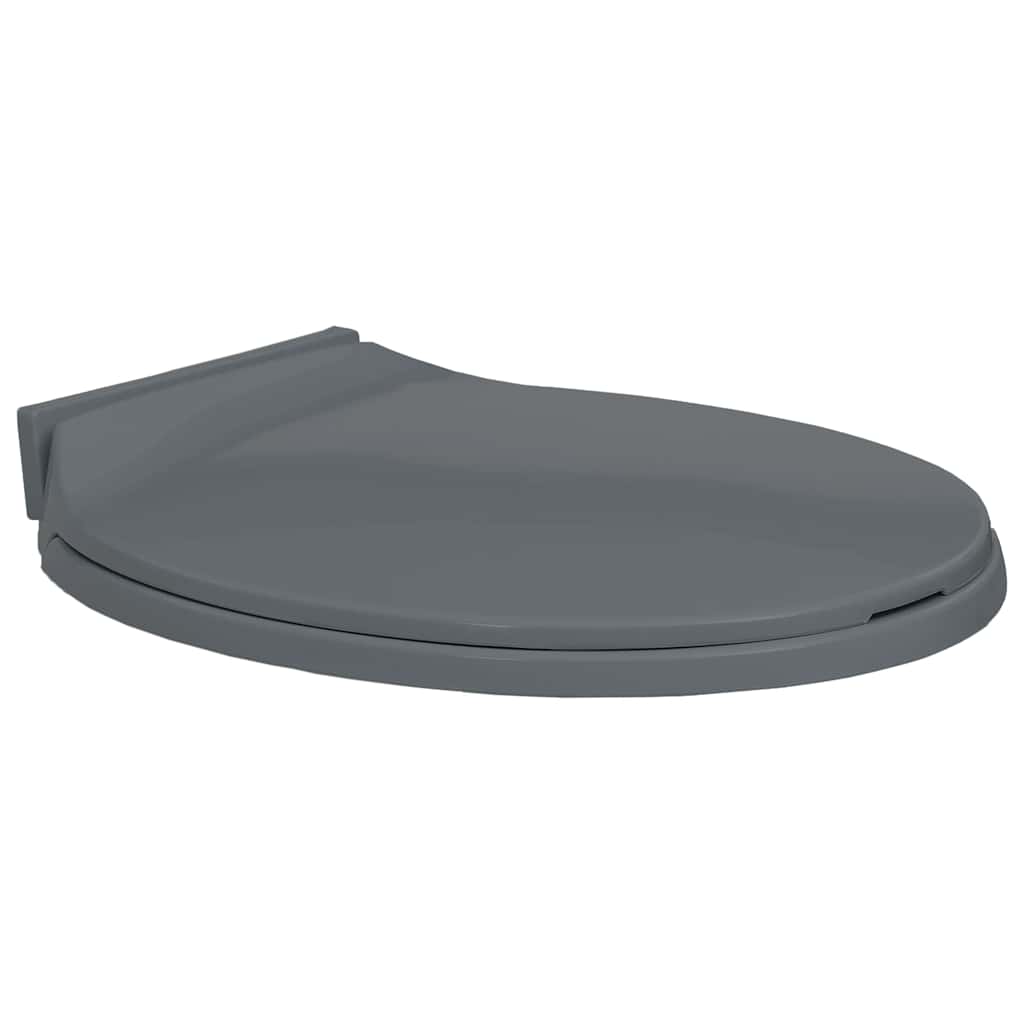 VidaXL WC-Sitz mit Absenkautomatik, oval, grau