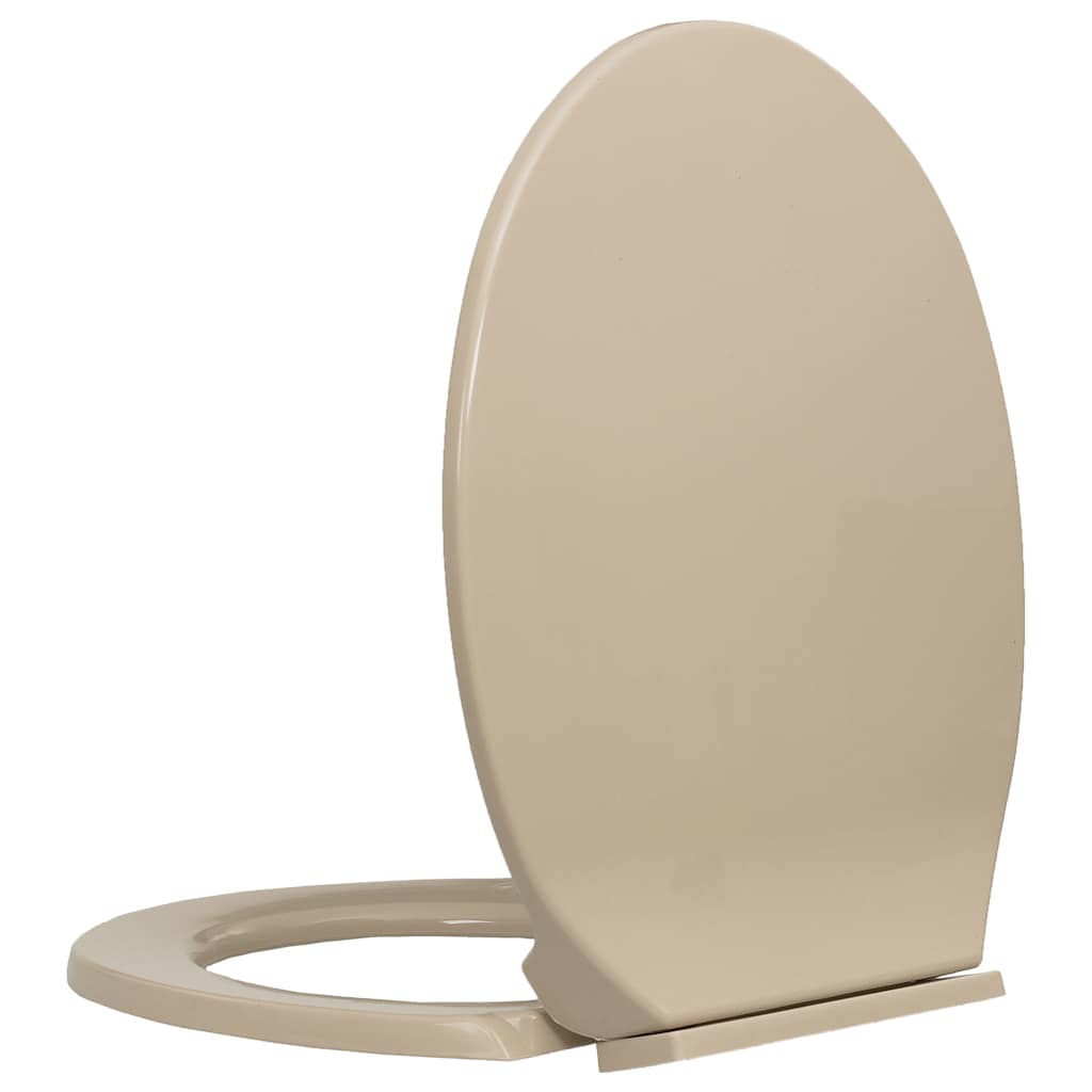 Vidaxl toiletbril soft-close ovaal beige