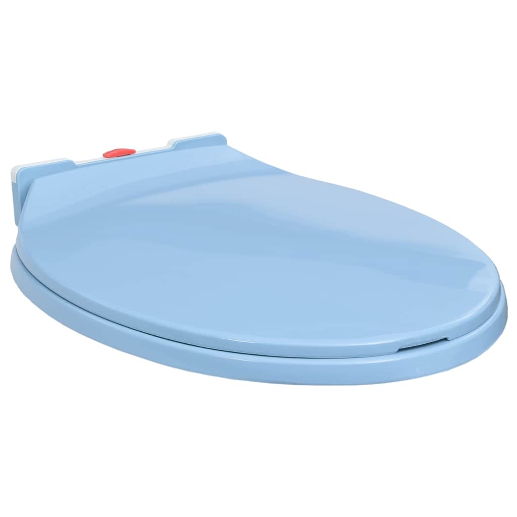VidaXL WC-Sitz mit Absenkautomatik und Schnellverschluss, oval, blau