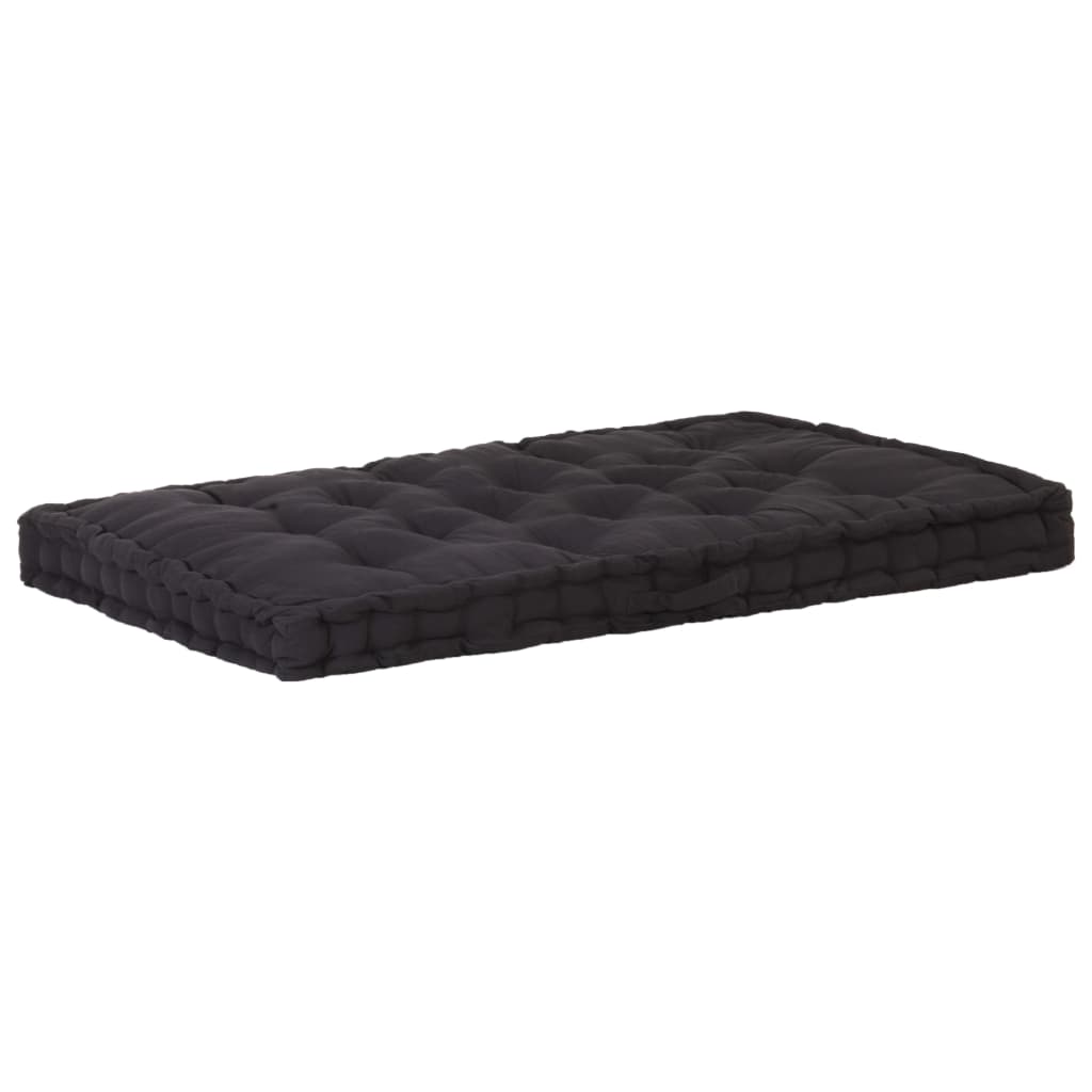 Vidaxx Palettenbodenküsse 120 x 80 x 10 cm Baumwollschwarz