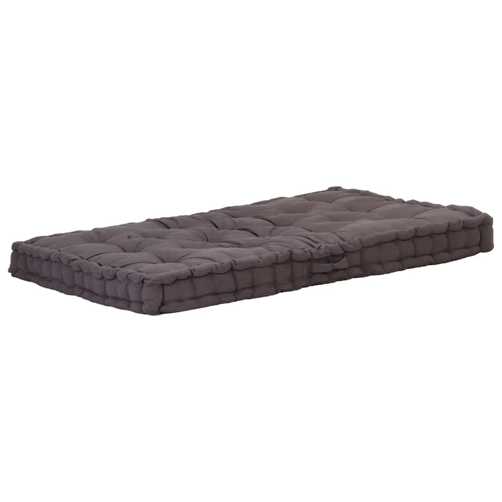 Vidaxl palletvloerkussen 120x80x10 cm katoen antraciet