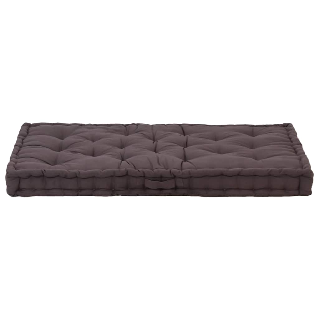 Vidaxl palletvloerkussen 120x80x10 cm katoen antraciet