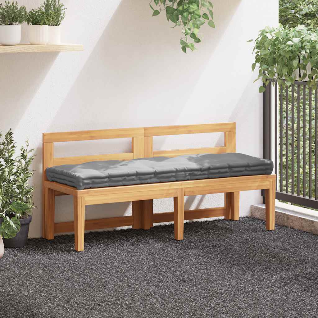 Vidaxl palletvloerkussen 120x40x7 cm katoen grijs