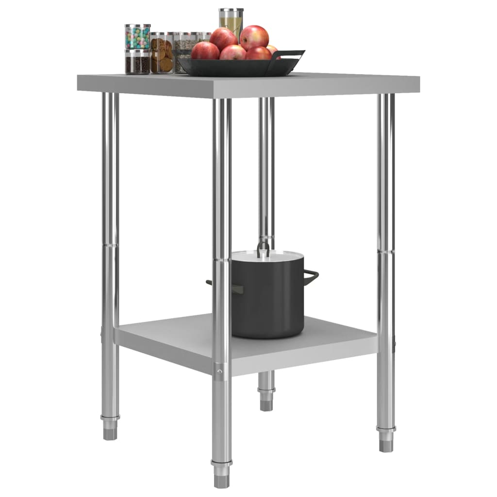 VidaXL Küchenarbeitsplatte 60x60x85 cm Edelstahl