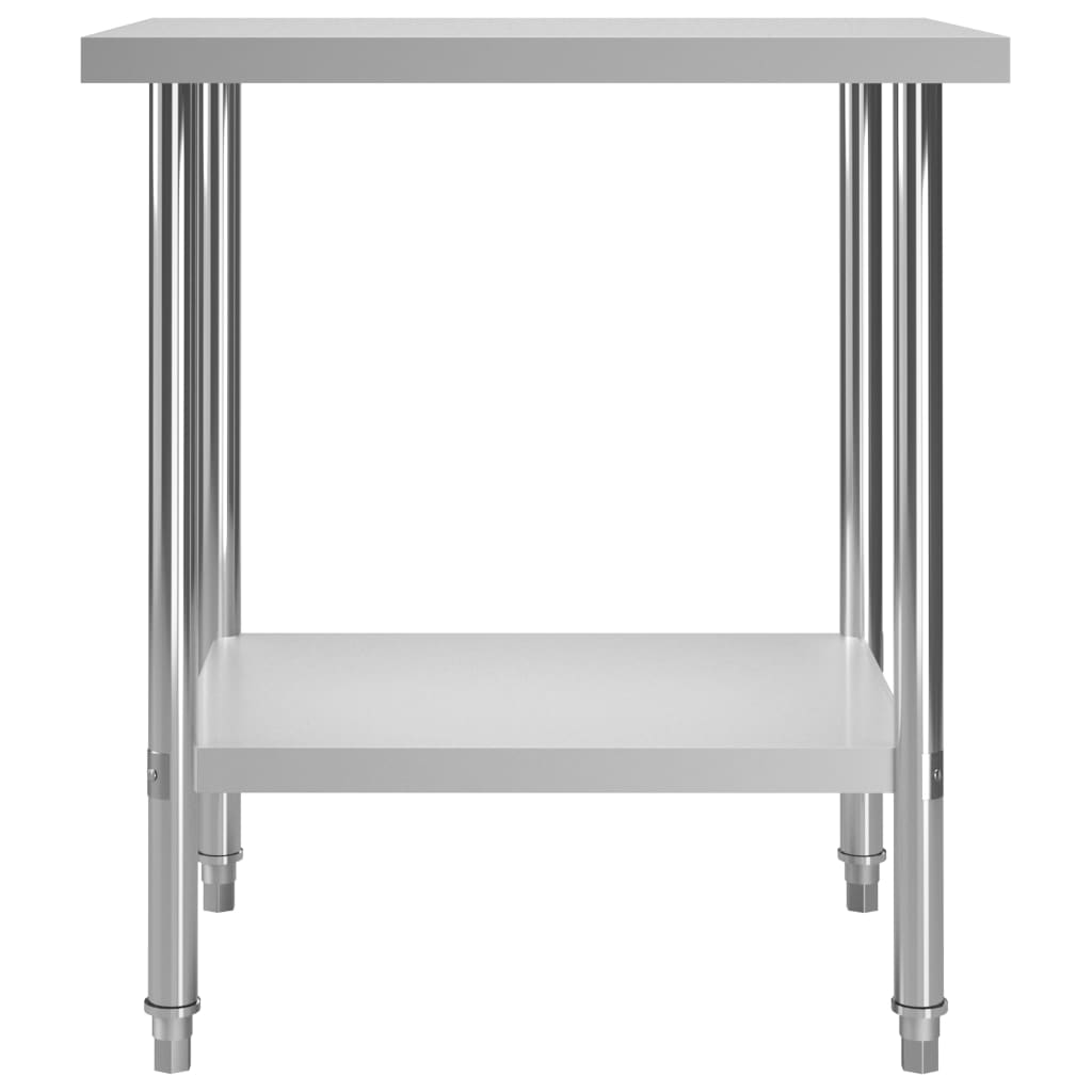 VIDAXL KÜCHTENWORK TISCH 80x60x85 cm Edelstahl