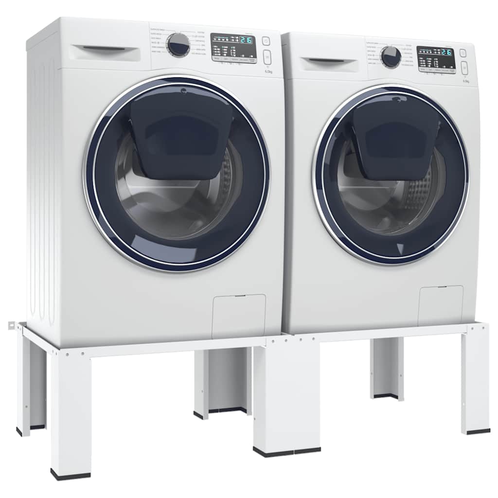 Vidaxl wasmachine- en drogerverhoger dubbel wit