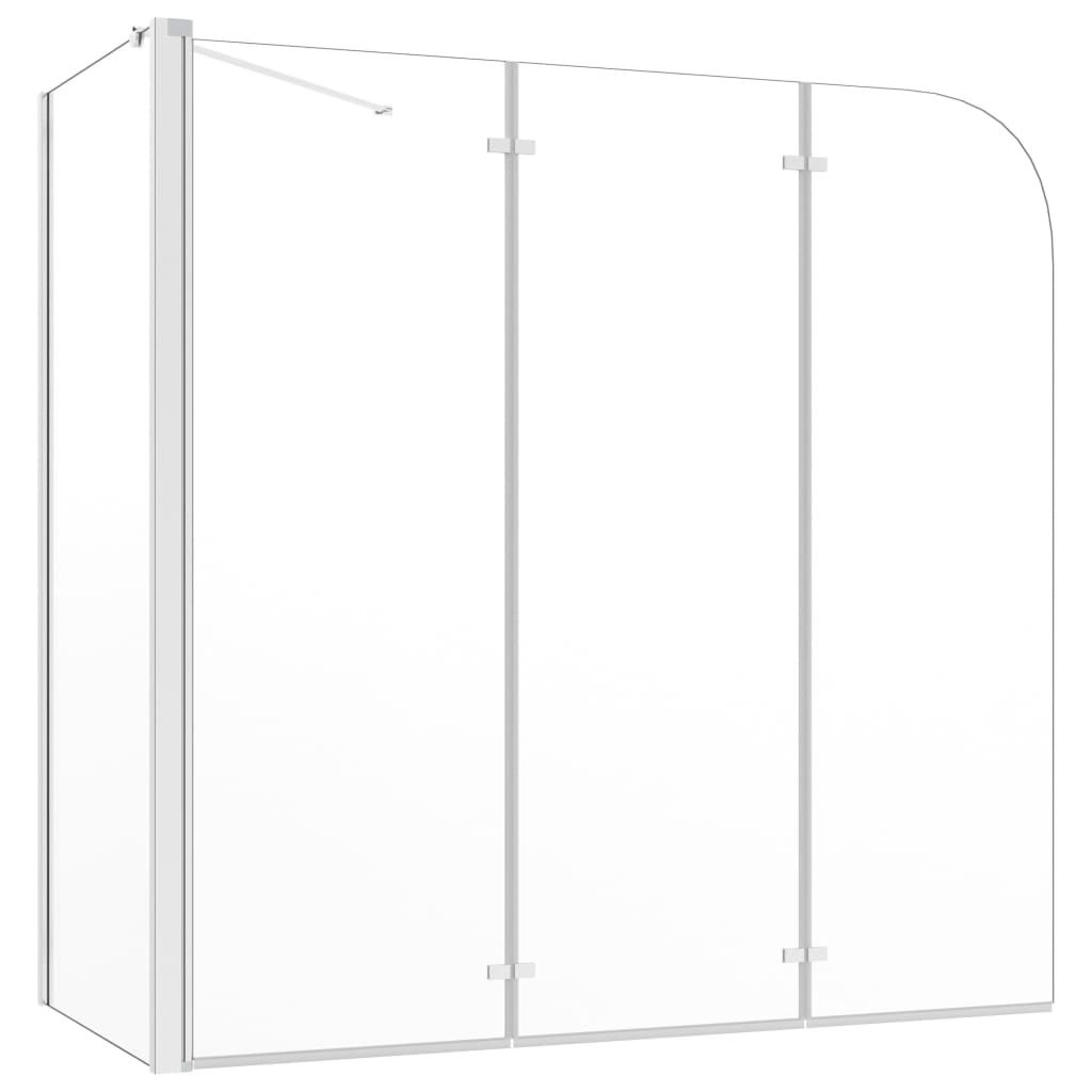 VidaXL Badewannenwand 120x69x130 cm gehärtetes Glas transparent