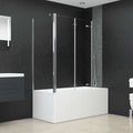 VidaXL Badewannenwand 120x69x130 cm gehärtetes Glas transparent