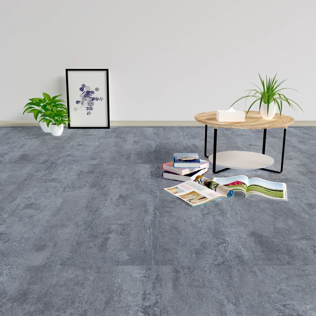 Vidaxl Dielen selbstklebend 5,11 m² PVC Marmormuster grau