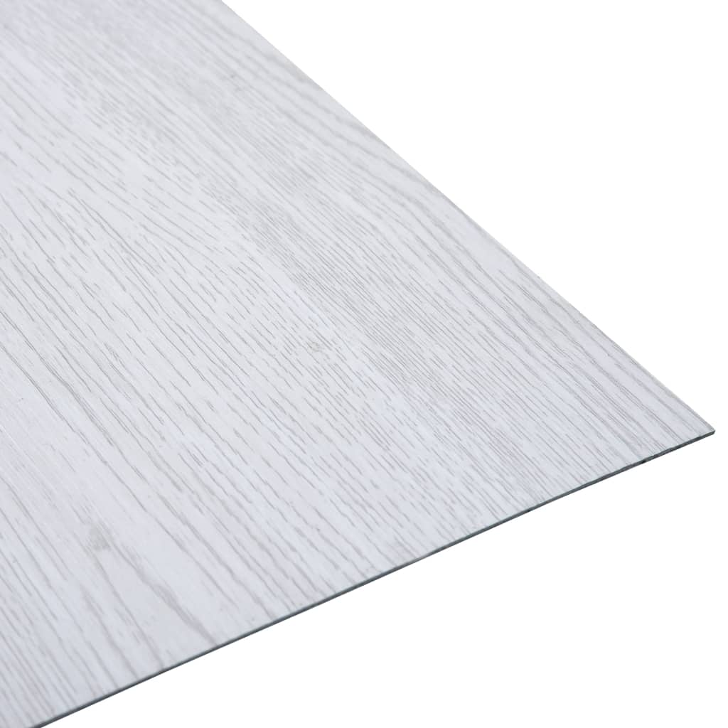 Vidaxl Dielen selbstklebend 5,11 m² PVC Weiß